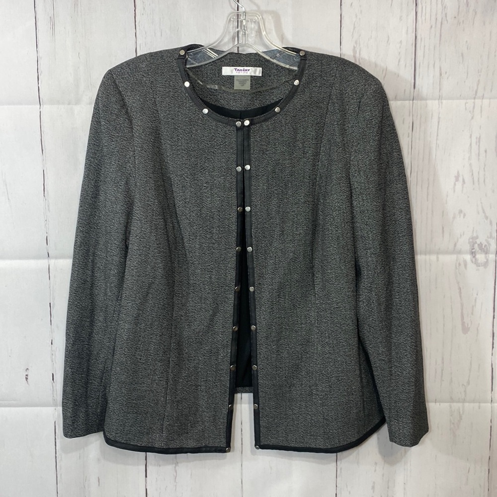 TanJay open front suit jacket